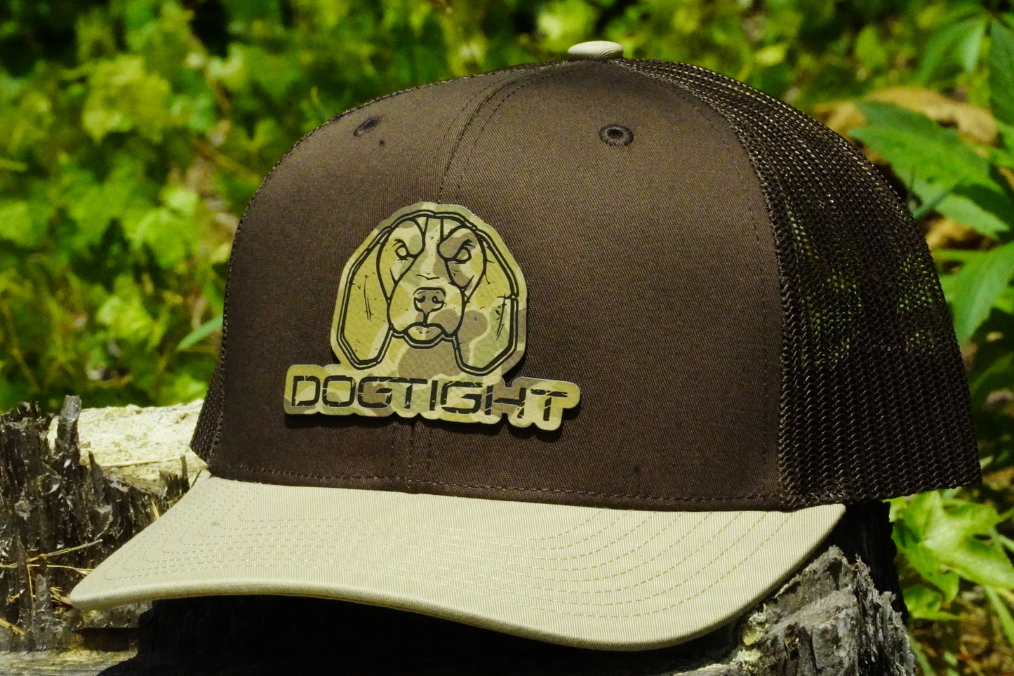 Brown/Tan Old School Camo Leather Patch