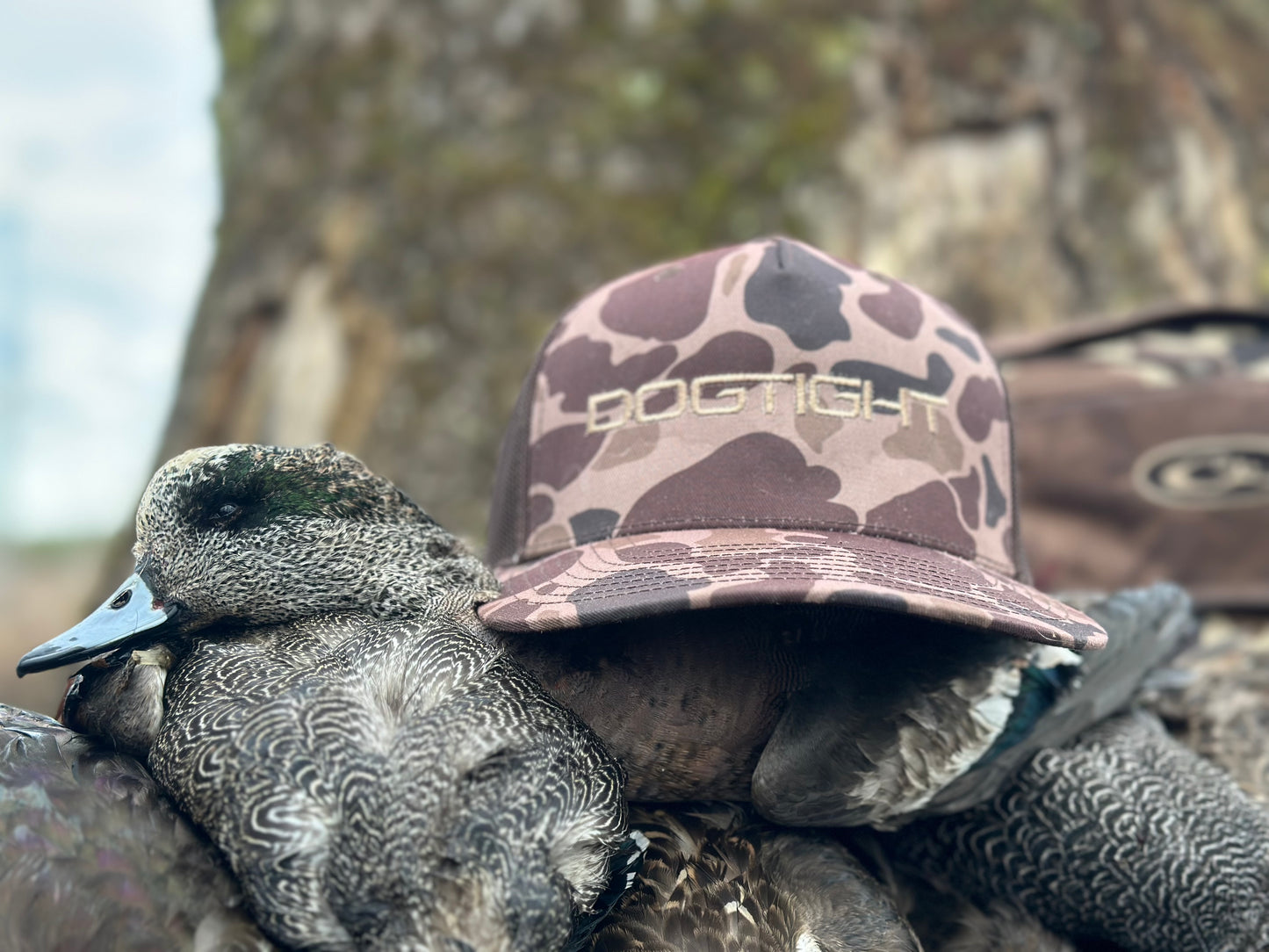 DOGTIGHT - Old School Brown Camo Hat